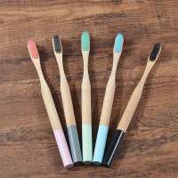 Factory Wholesale Biodegradable Eco Friendly Disposable Round Handle Travel Bamboo Toothbrush