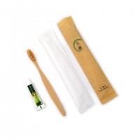 Eco Friendly Natural Bamboo Toothbrush Hotel Toothbrush Kit with Toothpaste 6g, disposable tooth brush kit