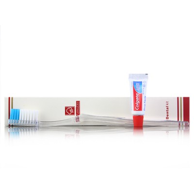 Private Label Custom Hotel Guest Travel Disposable Dental Kit Toothbrush with Toothpaste